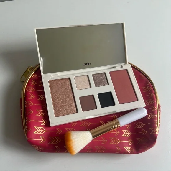 NEW! Tarte Eye & Cheek Palette, makeup brush, and bag - Picture 6 of 6